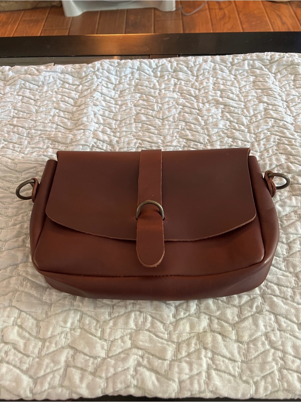 Leather Crossbody Bag / Buckle Strap,  matching Eye glass holder New never used